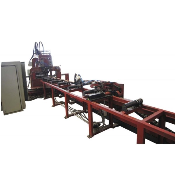 CNC Flat Steel  Punching & Cutting Line -plate width 120mm，hole φ40mm 